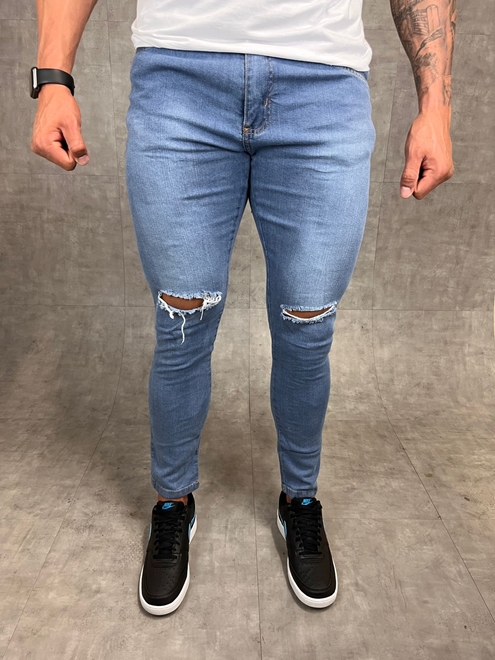 Calca Manal Jeans Rasgo Joelho MJ008 - Calca Manal Jeans Rasgo